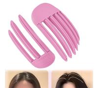 Wind Shaping Styling Comb for Fluffy Bangs, Easy High Crown Volume Tool for Men and Women, No-Trace Hair Root Lifting Clips for a Natural Voluminous Look (Light Pink*1set)