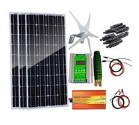 Wind-Solar Generator Kit: 400W Wind Turbine & 3x100W Solar Panels with 1000W Pure Sine Wave Inverter & Hybrid Controller - 700W Renewable Energy Solution