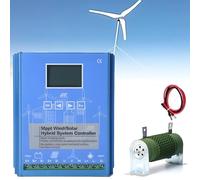Wind Solar Hybrid Charge Controller, 16000W Wind and Solar Charge Controller, Auto 12V/24V/48V Battery Off Grid Controller Boost MPPT 8000W Wind Turbine,8000W Solar Panel 24V