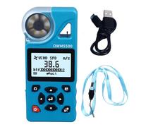 Wind Speed Meter High Accuracy Handheld Anemometer Thermometer for Weather Stations with 7 Blade Airfoil Design Multifunctional Graphical Display Built In 8000 Groups Data Storage