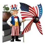 Wind Spinner - 250th Patriotic Decorative Windlass - American Flag Turf Turns | for Backyard Lawn Balcony Farm and Terrace