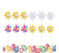 Wind Spinner for Outdoor Use, 12 Pieces Egg Decoration, Fan Wind Spinner, Wind Chimes for Outdoors, for Garden, Patio, Balcony, Path, Parkland, Party, Holiday Decoration