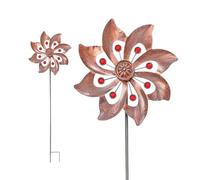 Wind Spinner, Metal Windmill for the Yard, Kinetic Wind Spinner for Outside, Easy Spinning, Metal Wind Sculptures Spinners for Patio Lawn Garden (Brass)