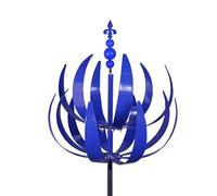 Wind Spinner Outdoor, Flower Wind Spinner, 38.7" Shaped Metal Large Spinner with Stake, Outdoor Yard Art, Garden Windmill Decoration