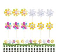 Wind Spinner, Pack of 12 Eggs, Easter Garden Sticks, Cute Garden Spinner, Outdoor Decoration, for Garden, Patio, Balcony, Path, Parkland, Party, Holiday Decoration