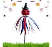 Wind Spinner, Pumpkin Scarecrow Garden Spinners, Outdoor Windmill Sculptures, Spooky Halloween Decorations, Perfect for Patio, Pathway, Lawn, Porch, Balcony, Party, and Holiday Display