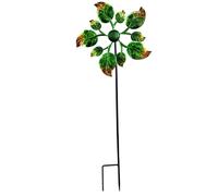 Wind Spinners, 26 Inch Green Leaves Wind Spinners Outdoor, Waterproof Metal Garden, Decorative Windmill for Yard Lawn Outdoor Decor