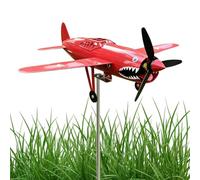 Wind Spinners Outdoor | Metal Shark Mouth Airplane Weathervane Outdoor Decor,Warplane Lawn Windmill | for Aviation Lover Pilot Veterans Patio Backyard Lawn Flower Bed Holiday Housewarming 4th of July