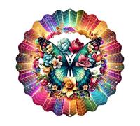 Wind Spiration - Windmill for Outdoor - Hanging Garden Wind Spinner, Colourful Kineticc Metal Sculpture Ornament for Patio Balcony Lawn Indoor Outdoor Decoration Gift, Women Mom Grandma