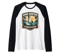 Wind Surfers Anonymous Funny Windsurfer Windsurfing Lover Raglan Baseball Tee