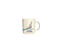 Wind Surfing The Water is Calling Hand-Printed Large Bone China Mug