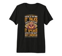 Wind Talks Silence Speaks Heart Knows Native American Premium T-Shirt