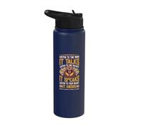 Wind Talks Silence Speaks Heart Knows Native American Stainless Steel Insulated Water Bottle