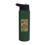 Wind Talks Silence Speaks Heart Knows Native American Stainless Steel Insulated Water Bottle
