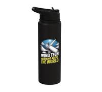 Wind Tech Working Above The World Technician Stainless Steel Insulated Water Bottle