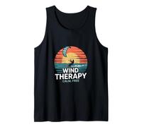 Wind Therapy Calm Free Kitesurfing Enthusiast Sunset Tank Top