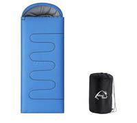 Wind Tour 3 Season Lightweight Waterproof Sleeping Bag Indoor & Outdoor for Hiking Backpacking Camping Traveling (Blue-1.3kg)