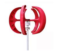 Wind Turbine, 1000W Vertical Axis Wind Turbine Generator 1KW 12V 24V 48V With MPPT Controller Small Low Noise Windmill For Streetlights(Red with Controller,48V)