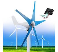 Wind Turbine 12000W Winds Turbine, DC 12V/24V/48V 5 Blade Winds Vertical Generator, 3 Phase AC Permanent Magnet Generator Kit with MPPT Controller Suit for Hybrid Solar