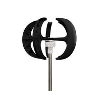 Wind Turbine, 1500W Wind Turbine Lantern Wind Turbine Vertical 12V 24V Motor Quick Start Home Farm Hybrid Street Light with MPPT Controller(Nero,Without controller,Onecolor)