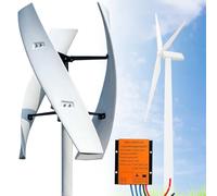Wind Turbine 16000W 20000W Wind Power Generator Kit with Electromagnetism Controller,3 Vertical Blades Wind Turbine Generator,3-Phase Ac Permanent Magnet Generator for Mobile House,Boat(16000W,24V)