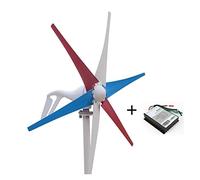 Wind Turbine, 400W AC12V/24V Colorful Wind Turbine Generator Small Windmill for Home Or Boat Use with 600W Controller(6 Mix Blades,AC12V)