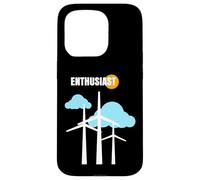 Wind Turbine Enthusiast Renewable Energy Green Environment Case for iPhone 15 Pro