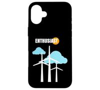 Wind Turbine Enthusiast Renewable Energy Green Environment Case for iPhone 16 Plus