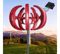 Wind Turbine Generator，，10000W Wind Turbine Generator - 12V/24V Vertical 5 Blade AC Permanent Magnet Kit with Controller for Home & Street Lighting - High Efficiency Renewable Energy Solutio
