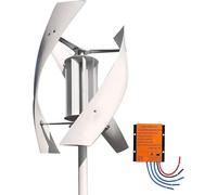 Wind Turbine Generator 12V/24V - 3-Blade Vertical Axis Kit for Home Hybrids and Streetlight Use, 8000W Power Output