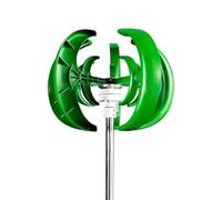 Wind Turbine Generator, 1500W Wind Turbine Lantern Vertical 12V 24V Motor Quick Start Home Farm Hybrid Street Light with MPPT Controller for Marine, RV, Home(Green,With MPPT controller,24V)