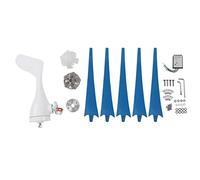 Wind Turbine Generator 5 Blades 200W Auto Adjustment Windmill Motor with Controller Efficient Use Smart Control Reliable Work Easy to Install for Home Farm Cabin Off Grid Power (DC12V)