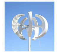 Wind Turbine Generator, 5000W 8000W Vertical Axis Wind Turbine 12V 24V48V Windmill Motor Quick Start Home Farm Hybrid Street Light With MPPT Controller(White,TURBINE ONLY_12V_5000W)