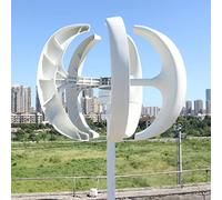 Wind Turbine Generator, 5000W Small Vertical Axis Wind Turbine Generator 5KW 12V 24V 48V With MPPT Low Noise Windmill For Home Farm System(Red with Controller,Onecolor)