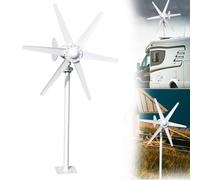 Wind Turbine Generator, 800W 12V/24V 6-Blade Fan Wind Turbine Kit, Portable Renewable Energy Generator, Electromagnetic Electricity Producer with Built-in Controller, for Home Highways Boats