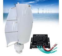 Wind Turbine Generator Kit 12000W with MPPT Controller for Home and Street Lighting, 12V/24V/48V Dual Blade Helical Magnetic Levitation Design