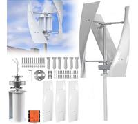 Wind Turbine Generator Kit, 12V/24V 3-Blade Power Generator with MPPT Controller, 2.0m/s Start Speed for Home, Farm, RVs, Boats, Street Lighting, 24V, 3000W
