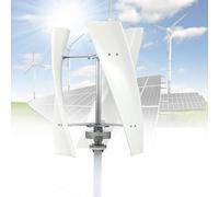 Wind Turbine Generator Kit 14000W Vertical Wind Turbine Generator Kit,3-Blades Helix Wind Power Turbine, with MPPT Controller, for Home Street Lighting Chalet, Boat(White,12V)