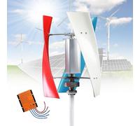 Wind Turbine Generator Kit 14000W Vertical Wind Turbine Generator Kit,3-Blades Helix Wind Power Turbine, with MPPT Controller, for Home Street Lighting Chalet, Boat(Colorful,48V)