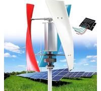 Wind Turbine Generator Kit 16000W 12V/24V/48V Wind Turbine Kit 3-Blades Helix Wind Power Turbine Generator Vertical Axis Controller Nature Power System For Marine Rv Home Industrial Energy(Colorful,24