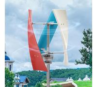 Wind Turbine Generator Kit - 3 Blade Vertical Spiral Design, Electromagnetic Brake, Automatic Speed Regulation for Marine, RV, Home, Industrial Energy, 15000W-24V