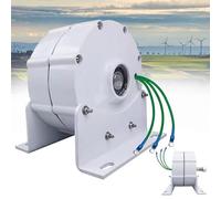 Wind Turbine Generator Kit Charge Controller Vertical Turbines Generator Energy Electricity Equipment，12000W Three-Phase Permanent Magnet Synchronous Alternator Low RPM with Copper Coil Id