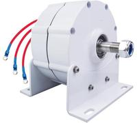 Wind Turbine Generator Kit Charge Controller Vertical Turbines Generator Energy Electricity Equipment，600W Three Phase Electric Motor Generator for Wind Turbine Gearless Permanent Magnet De