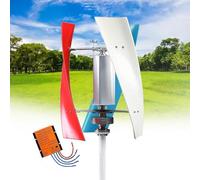 Wind Turbine Generator Kit Charge Controller Vertical Turbines Generator Energy Electricity Equipment，14000W Vertical Wind Turbine Generator Kit - Low Speed 3 Blade Windmill for Home/RV/Mari