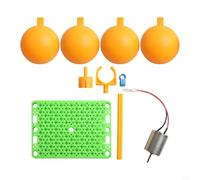Wind Turbine Generator Kit DC Brushless Motor With Holder For DIY Science Project, Swinging Tail Design To Enhance Kids Innovation And Learning Interest, ABS