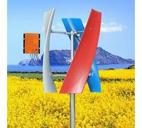 Wind Turbine Generator Kit, Vertical Axis Wind Power Generator, Ultra-Quiet Design, Suitable for Home, Boats, and Street Lighting, 24V, 300W