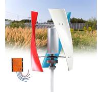 Wind Turbine Generator Kit Wind Generator Power Turbine Vertical 3 Blade With Controller 18000W 12V/24V/48V Suited For Boats, Gazebos, Cabins Mobile Corporate And Industrial Energy Supplem(Colorful,48