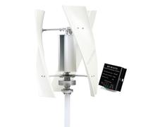 Wind Turbine Generator Kit With Charge Controller Vertical Turbine Generator,Noiseless Wind Turbine Generator - Renewable Energy Solution with MPPT Controller for Home, Boat, Farm & Street L