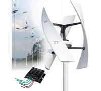 Wind Turbine Generator Kit With Charge Controller Vertical Turbine Generator,Vertical Axis Wind Turbine Generator, High-Efficiency Windmill Power Kit with Controller for Outdoor Renewable En