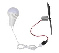 Wind Turbine Generator Set with Usb Light 5w Led Educational Teaching Motor Abs Metal Construction 18cm Propeller 1m Cable for Mounting Compatible